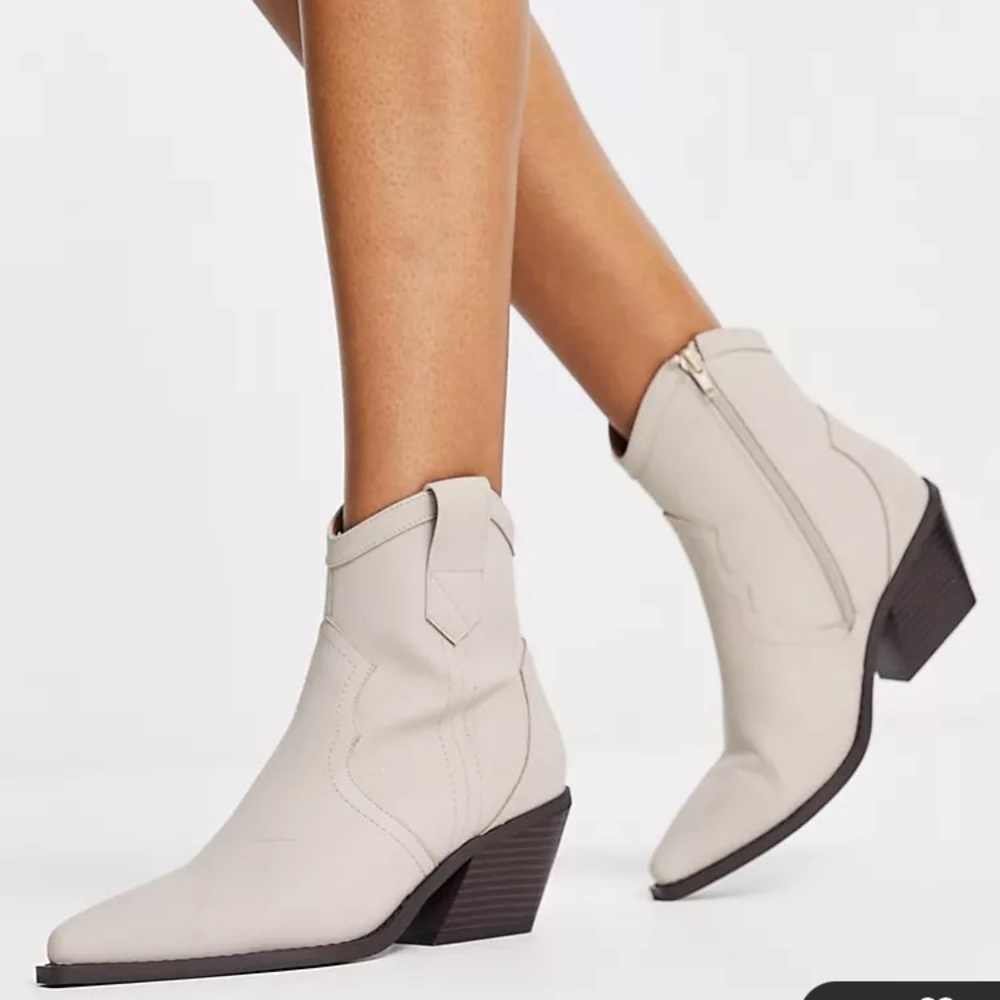 ASOS DESIGN Rocket western ankle boots in taupe